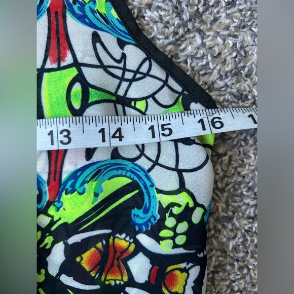 5/$25 Color Block bold colored pattern mini sundress size small - Picture 6 of 8